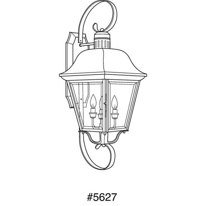 Progress Lighting Andover Collection Four-Light Extra-Large Wall Lantern (P5627-20)