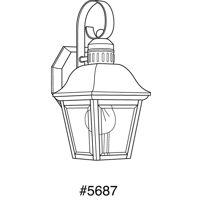 Progress Lighting Andover Collection One-Light Small Wall Lantern (P5687-20)
