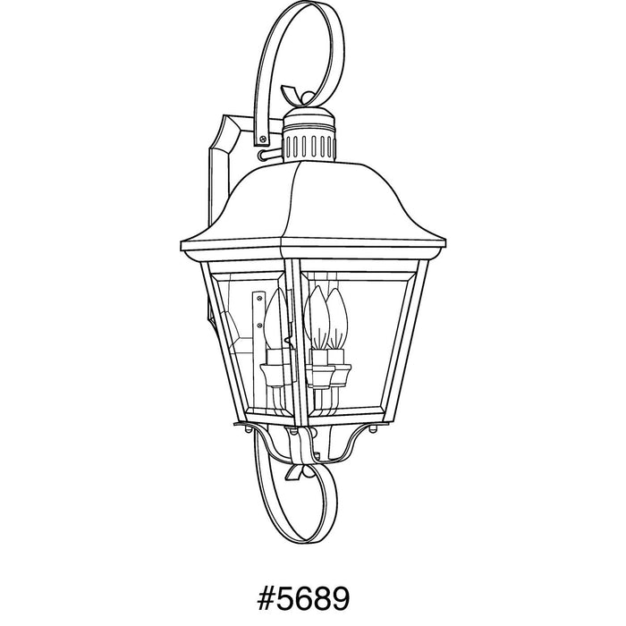 Progress Lighting Andover Collection Three-Light Large Wall Lantern (P5689-20)
