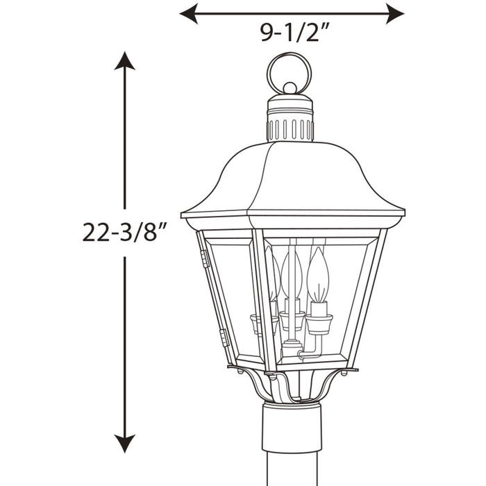 Progress Lighting Andover Collection Three-Light Post Lantern (P5487-20)