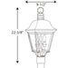 Progress Lighting Andover Collection Three-Light Post Lantern (P5487-20)