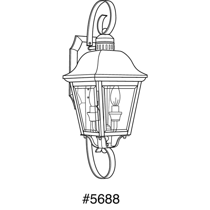 Progress Lighting Andover Collection Two-Light Medium Wall Lantern (P5688-20)
