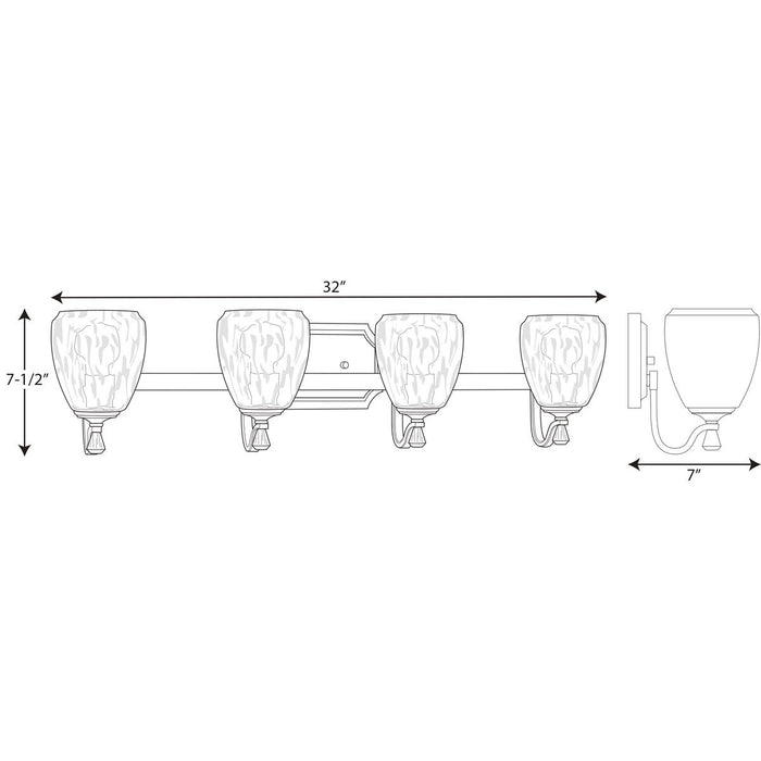 Progress Lighting Anjoux Four-Light Bath And Vanity (P300119-134)
