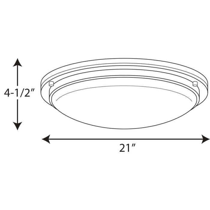 Progress Lighting Apogee Collection 21 Inch LED Flush Mount 3000K (P350071-009-30)