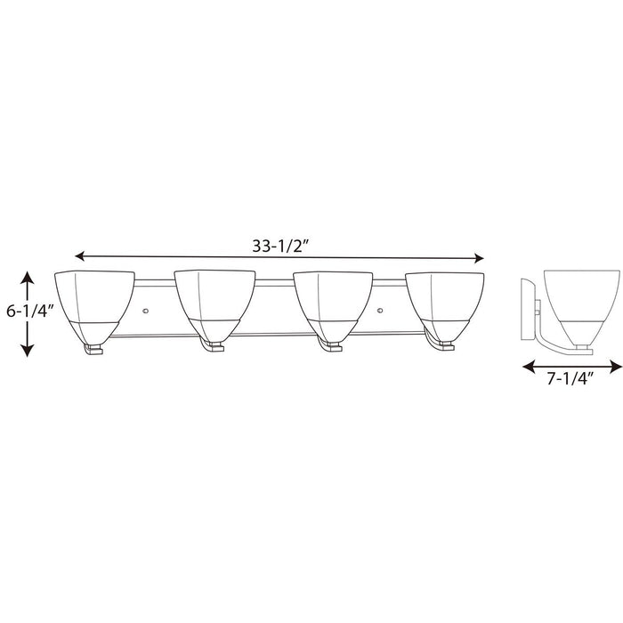 Progress Lighting Appeal Collection Four-Light Bath And Vanity (P2703-09)