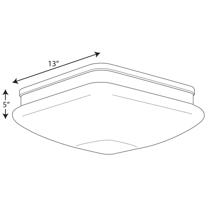 Progress Lighting Appeal Collection Three-Light 13 Inch Flush Mount (P3992-09)