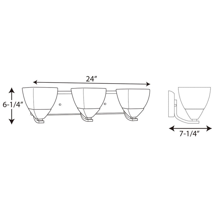 Progress Lighting Appeal Collection Three-Light Bath And Vanity (P2702-15)