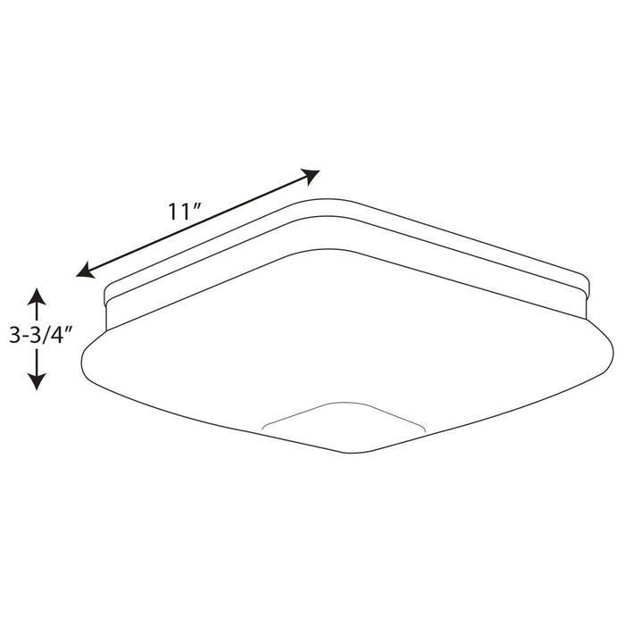 Progress Lighting Appeal Collection Two-Light 11 Inch Flush Mount (P3511-09)