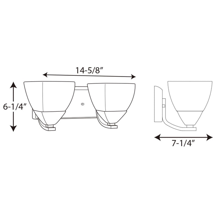 Progress Lighting Appeal Collection Two-Light Bath And Vanity (P2701-15)