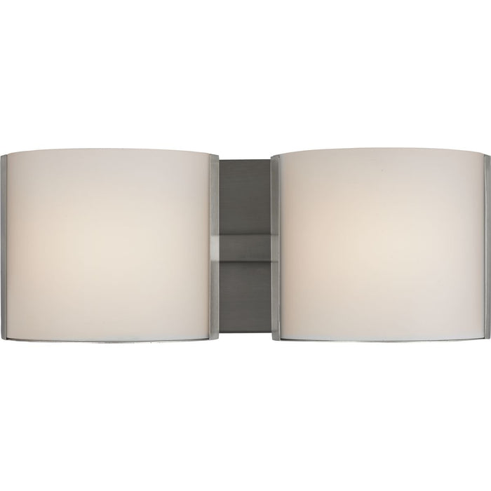 Progress Lighting Arch LED Collection Brushed Nickel Two-Light LED Bath 3000K (P300290-009-30)