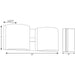Progress Lighting Arch LED Collection Brushed Nickel Two-Light LED Bath 3000K (P300290-009-30)