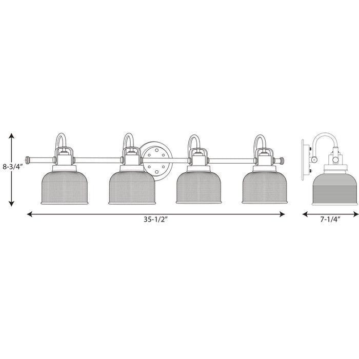 Progress Lighting Archie Collection Four-Light Bath And Vanity (P2997-163)