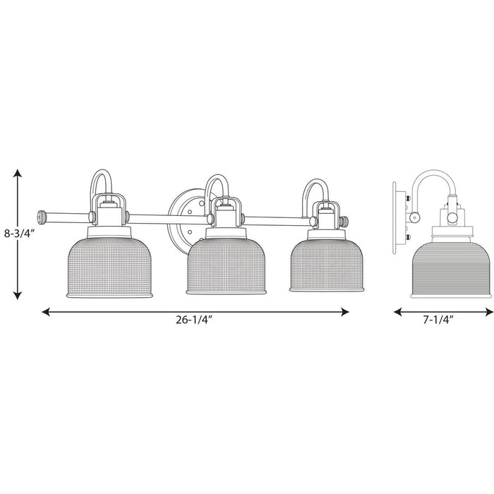 Progress Lighting Archie Collection Three-Light Bath And Vanity (P2992-15)