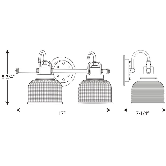 Progress Lighting Archie Collection Two-Light Bath And Vanity (P2991-74)