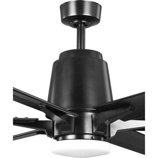 Progress Lighting Arlo Collection 60 Inch Indoor/Outdoor Six-Blade Black Ceiling Fan 3000K (P250026-031-30)