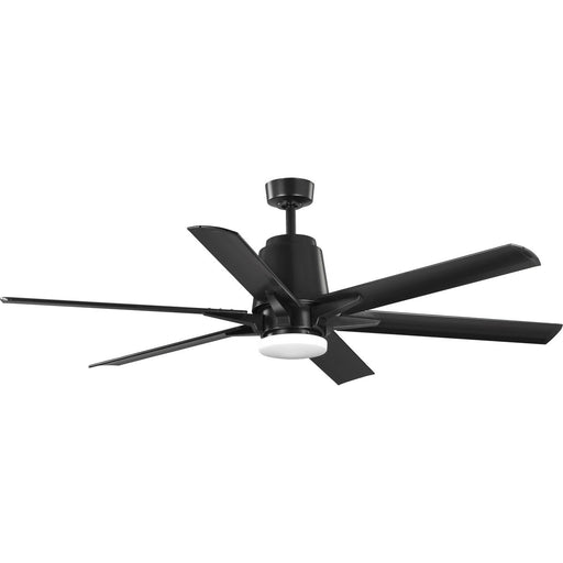 Progress Lighting Arlo Collection 60 Inch Indoor/Outdoor Six-Blade Black Ceiling Fan 3000K (P250026-031-30)