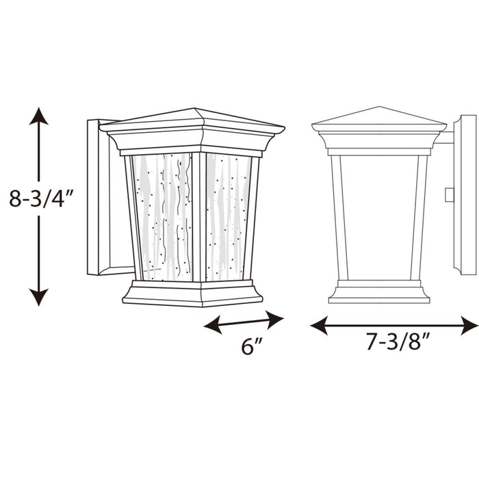 Progress Lighting Arrive Collection One-Light Small Wall Lantern 3000K (P6067-3130K9)