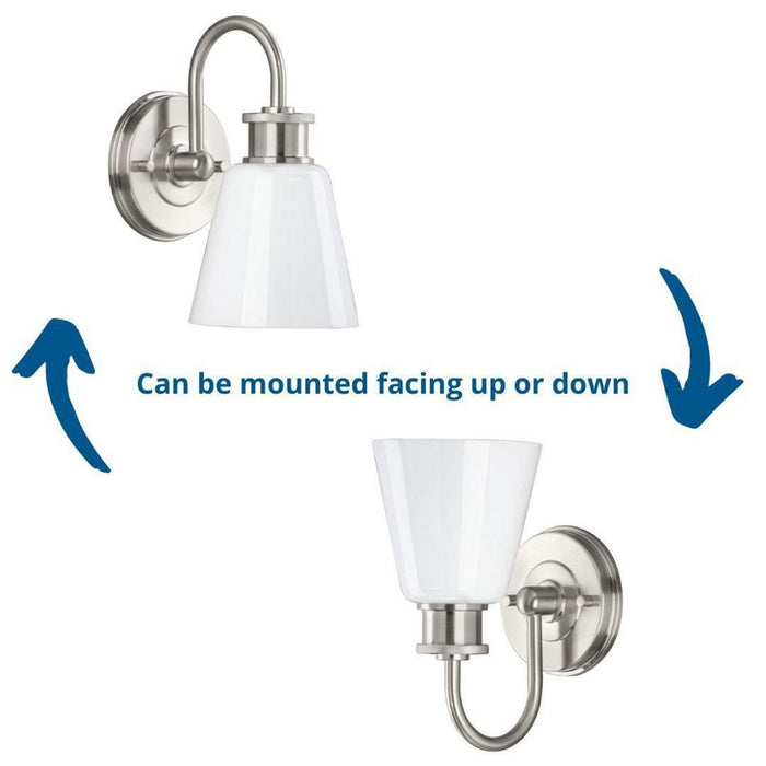 Progress Lighting Ashford Collection 1 Light 100W Medium Base Bath And Vanity Fixture (P300314-009)