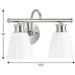 Progress Lighting Ashford Collection 2 Light 100W Medium Base Bath And Vanity Fixture (P300315-009)