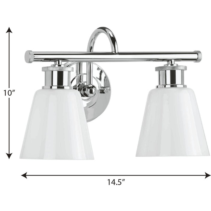 Progress Lighting Ashford Collection 2 Light 100W Medium Base Bath And Vanity Fixture (P300315-015)