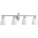 Progress Lighting Ashford Collection 4 Light 100W Medium Base Bath And Vanity Fixture (P300317-009)