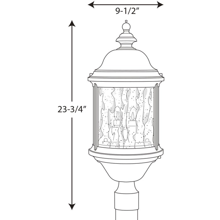 Progress Lighting Ashmore Collection Three-Light Post Lantern (P5450-20)