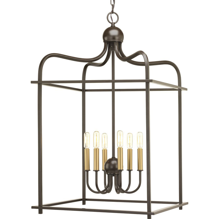 Progress Lighting Assembly Hall Collection Six-Light Foyer Pendant (P500037-020)