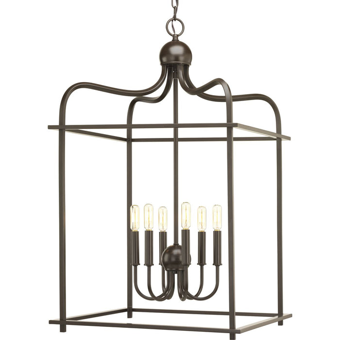 Progress Lighting Assembly Hall Collection Six-Light Foyer Pendant (P500037-020)