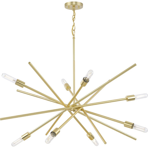 Progress Lighting Astra Collection Eight-Light 42 Inch Satin Brass Modern Chandelier (P400109-012)