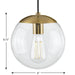 Progress Lighting Atwell Collection 1 Light 60W Medium Base Pendant Fixture (P500309-109)