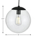 Progress Lighting Atwell Collection 1 Light 60W Medium Base Pendant Fixture (P500310-031)