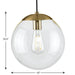 Progress Lighting Atwell Collection 1 Light 60W Medium Base Pendant Fixture (P500310-109)