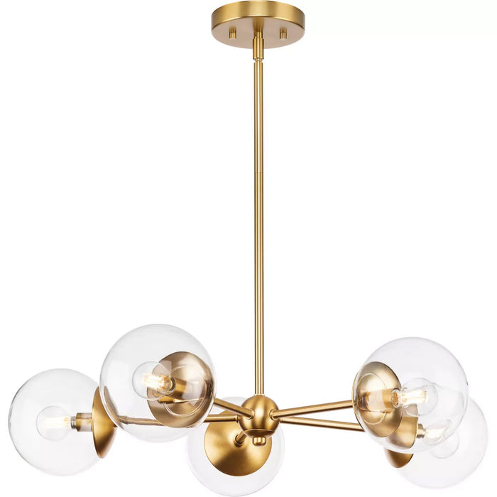 Progress Lighting Atwell Collection 60W Five-Light Chandelier Brushed Bronze (P400325-109)