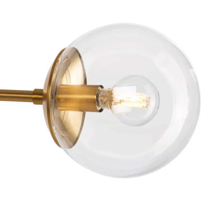 Progress Lighting Atwell Collection 60W Four-Light Linear Chandelier Brushed Bronze (P400326-109)