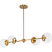 Progress Lighting Atwell Collection 60W Four-Light Linear Chandelier Brushed Bronze (P400326-109)