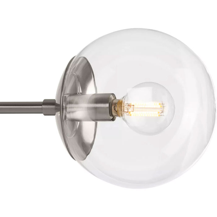 Progress Lighting Atwell Collection 60W Four-Light Linear Chandelier Brushed Nickel (P400326-009)