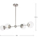 Progress Lighting Atwell Collection 60W Four-Light Linear Chandelier Brushed Nickel (P400326-009)