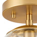 Progress Lighting Atwell Collection 60W One-Light Semi-Flush Mount Fixture Brushed Bronze (P350234-109)