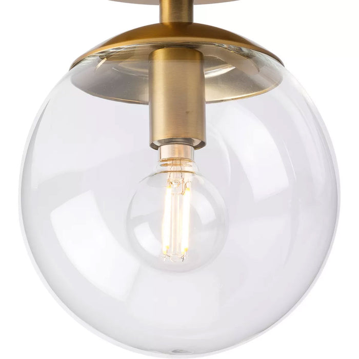 Progress Lighting Atwell Collection 60W One-Light Semi-Flush Mount Fixture Brushed Bronze (P350234-109)