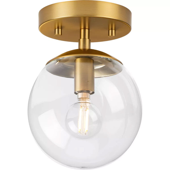 Progress Lighting Atwell Collection 60W One-Light Semi-Flush Mount Fixture Brushed Bronze (P350234-109)