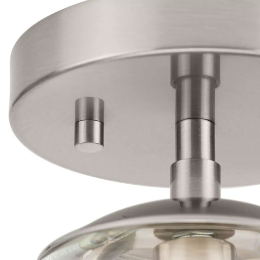 Progress Lighting Atwell Collection 60W One-Light Semi-Flush Mount Fixture Brushed Nickel (P350234-009)