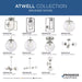 Progress Lighting Atwell Collection 60W One-Light Semi-Flush Mount Fixture Brushed Nickel (P350234-009)