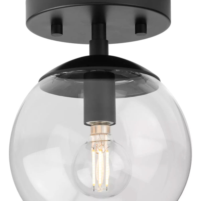 Progress Lighting Atwell Collection 60W One-Light Semi-Flush Mount Fixture Matte Black (P350234-31M)