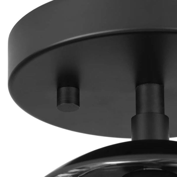 Progress Lighting Atwell Collection 60W One-Light Semi-Flush Mount Fixture Matte Black (P350234-31M)