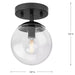 Progress Lighting Atwell Collection 60W One-Light Semi-Flush Mount Fixture Matte Black (P350234-31M)