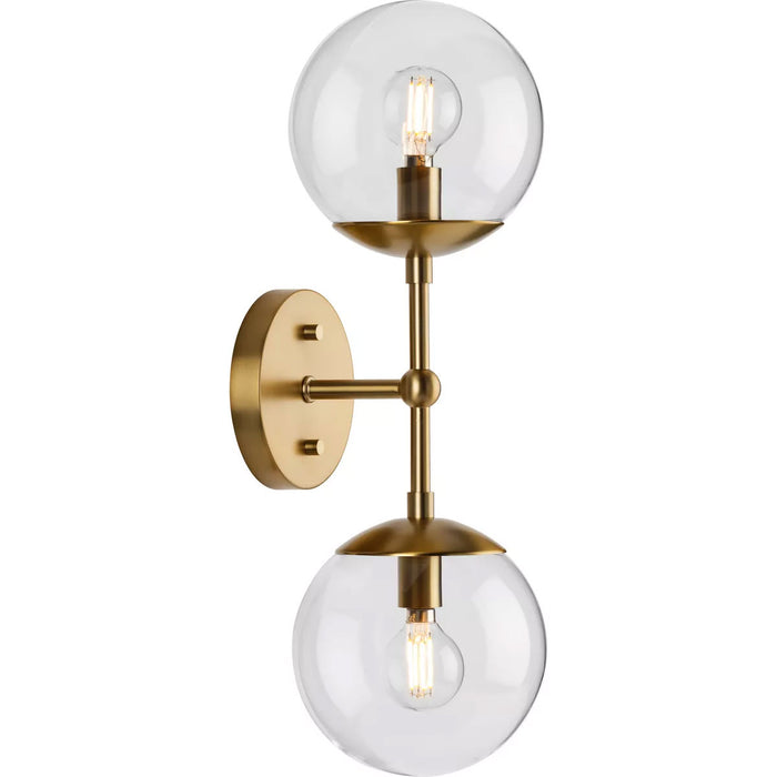 Progress Lighting Atwell Collection 60W Two-Light Wall Sconce Brushed Bronze (P710114-109)