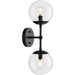 Progress Lighting Atwell Collection 60W Two-Light Wall Sconce Matte Black (P710114-31M)