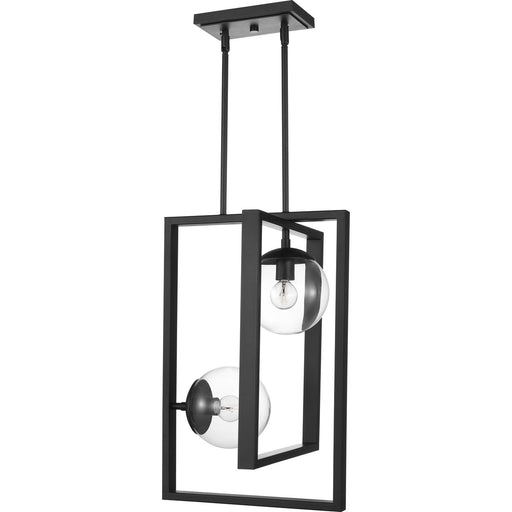 Progress Lighting Atwell Collection Black Two-Light Pendant (P500284-031)