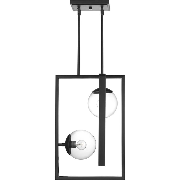 Progress Lighting Atwell Collection Black Two-Light Pendant (P500284-031)
