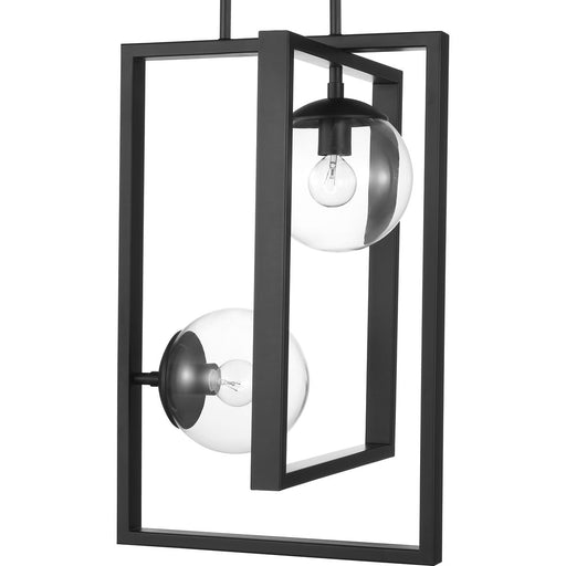 Progress Lighting Atwell Collection Black Two-Light Pendant (P500284-031)